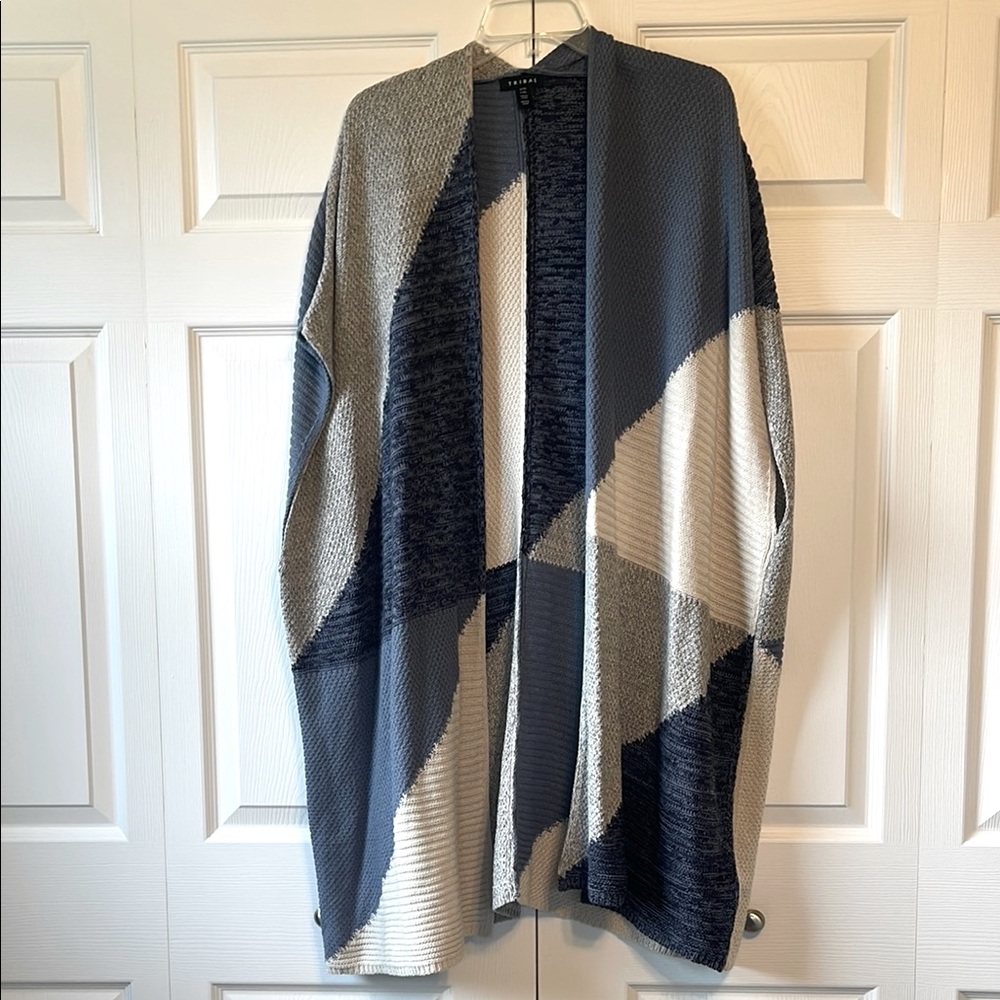 Long Color Block Sweater Vest NWOT